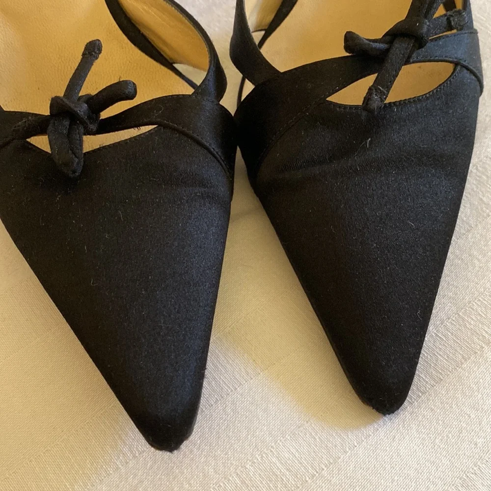 Jimmy Choo black satin mules - Picture 5 of 6